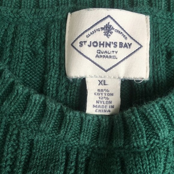 St. John's Bay Crew Neck Cable Knit Sweater - Picture 2 of 3